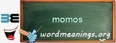 WordMeaning blackboard for momos